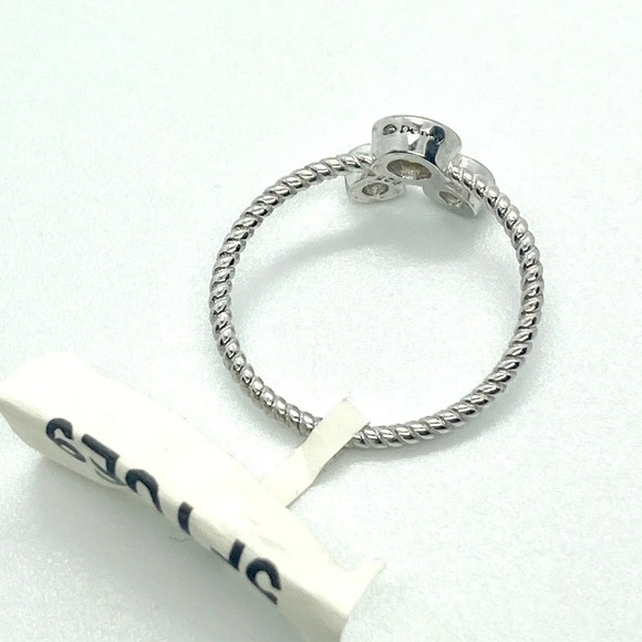 Size 6 925 Mickey Mouse Silhouette Twisted Band Ring - Picture 7 of 10